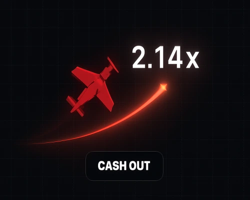 The Aviator game interface showing the red plane in flight